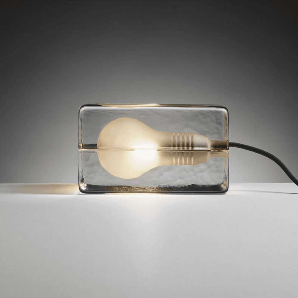 Block Lamp, H15 x W10cm, Clear