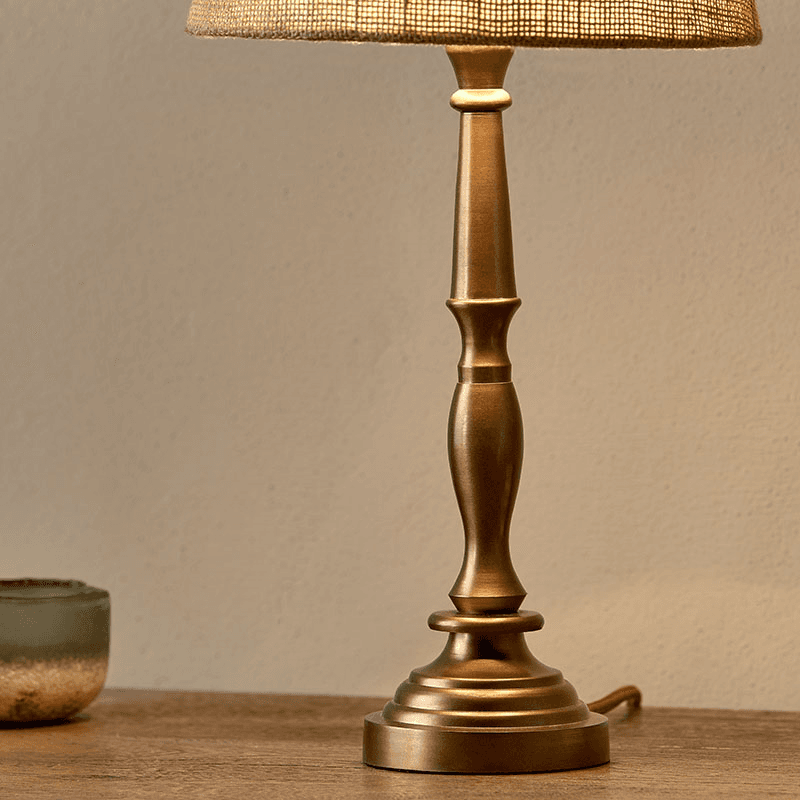 Lele Solid Brass Table Lamp, H34cm, Brass