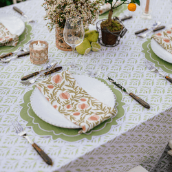 Image showing the Esme Tablecloth, 235 x 335cm, Sage Green product.