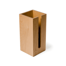 Image showing the Mezza Loo roll holder box, H33.5 x W15.5 x D15.5cm, Oak product.