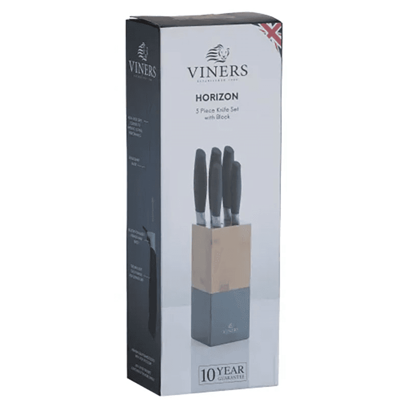 Horizon 6 Piece Knife Block, Grey