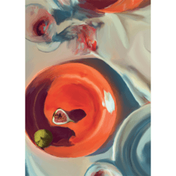 Image showing the Fine Dining Art Print, 50 x 70cm product.