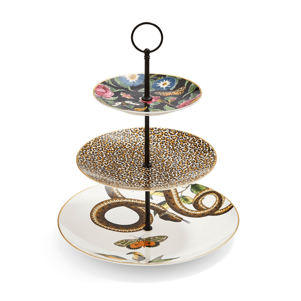 Creatures of Curiosity 3 Tier Cake Stand, White