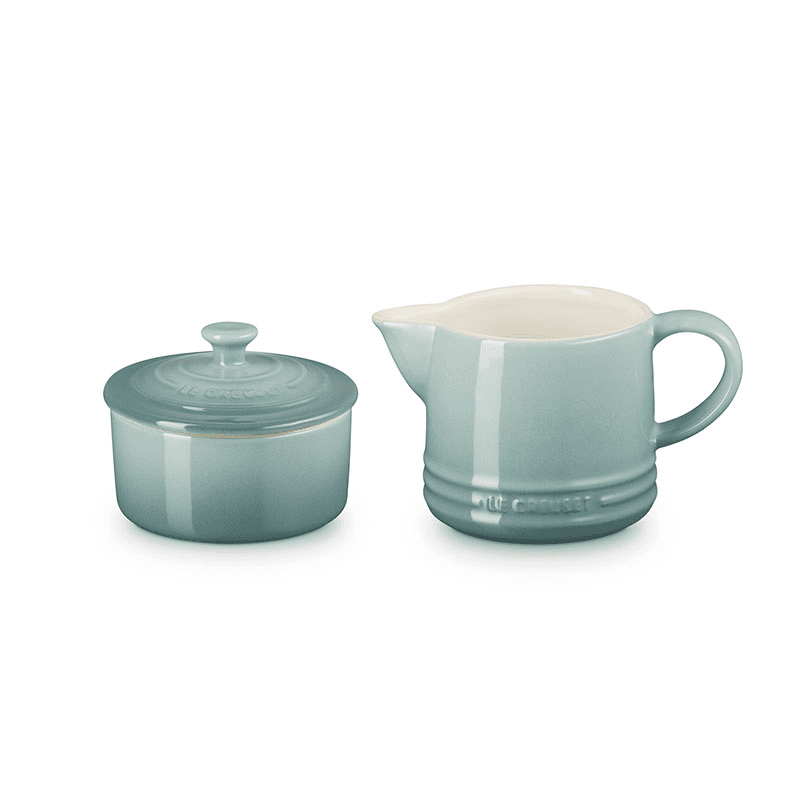 Stoneware Signature Milk and Sugar Set, Sea Salt