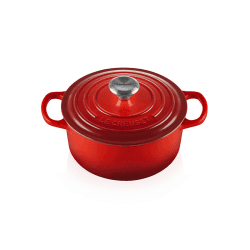 Image showing the Signature Cast Iron Round casserole, 20cm - 2.4 litre, Cerise product.