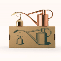 Image showing the The Rowley Ripple & Smethwick Spritzer Watering Can & Sprayer Gift Set, 1L, Copper/Brass product.