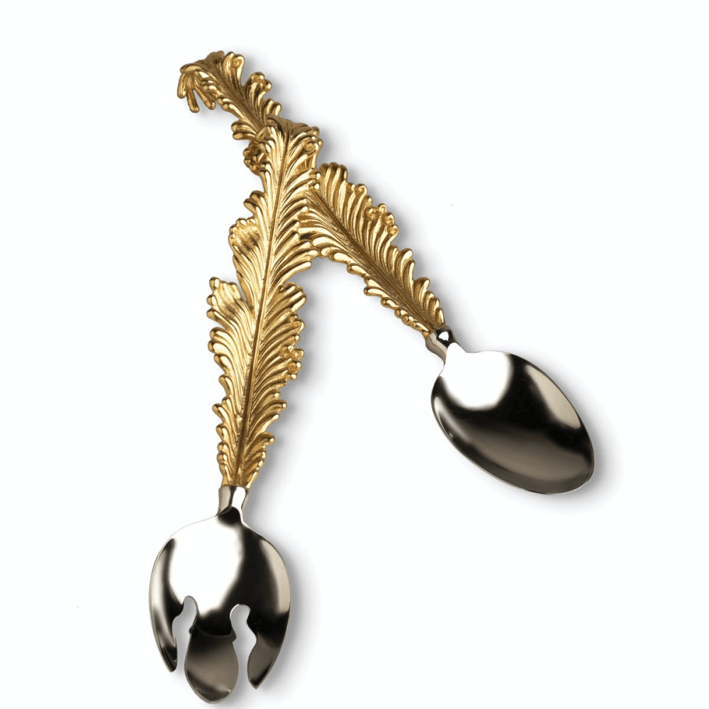 Lamina Serving set, 31cm, Stainless Steel And 24k Gold Leaf Accents