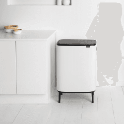 Image showing the Bo Hi touch bin, 30 litre, White product.