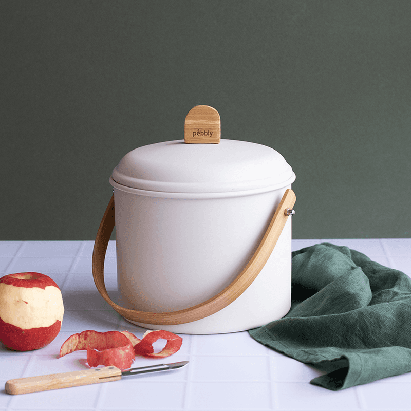 Compost Bin, 3.5L, Cream