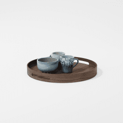 Image showing the Busboy Round Tray, D30cm, Walnut product.