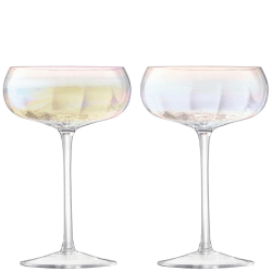 Image showing the Pearl Champagne Saucers Set of 2, 300ml, Mother of Pearl product.