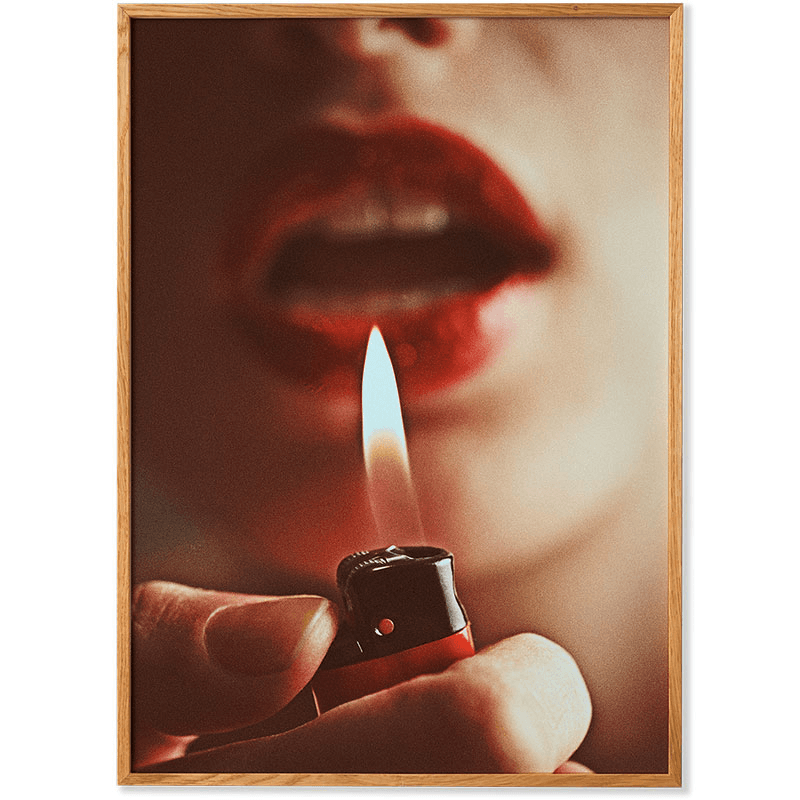 A Light Framed Print, 50 x 70cm, Beige