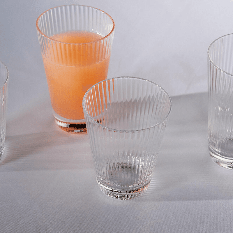 Fluted Rocks Glass, Clear