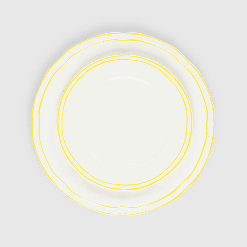 Provence Set of 4 Dinner Plates, D26cm, Yellow