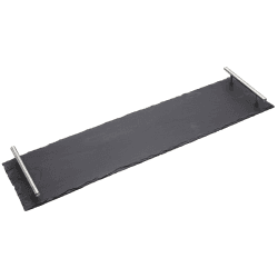 Image showing the Serving platter with handles, 60 x 15cm, Slate product.