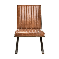 Image showing the Narwana Lounger, Aged Leather and Iron product.