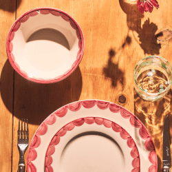 Image showing the Scallop Set of 2 Bowls, D16cm, Pink product.