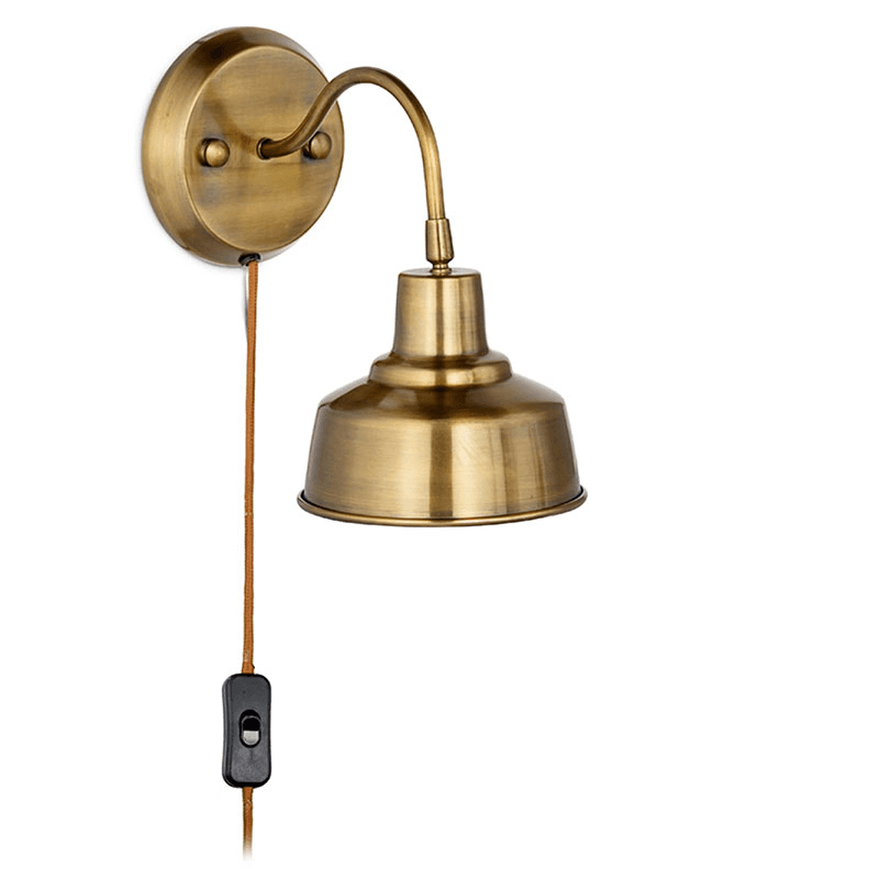 Nar Wall Lamp, H23.5cm, Antique Brass