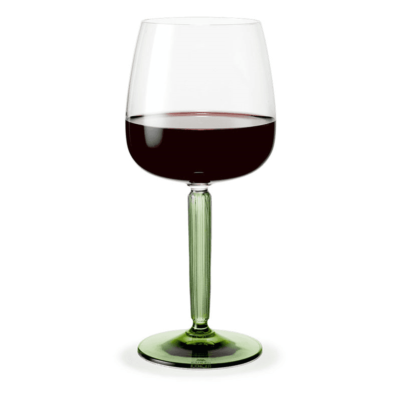 Hammershøi Set of 2 Red Wine Glasses, 490ml, Green