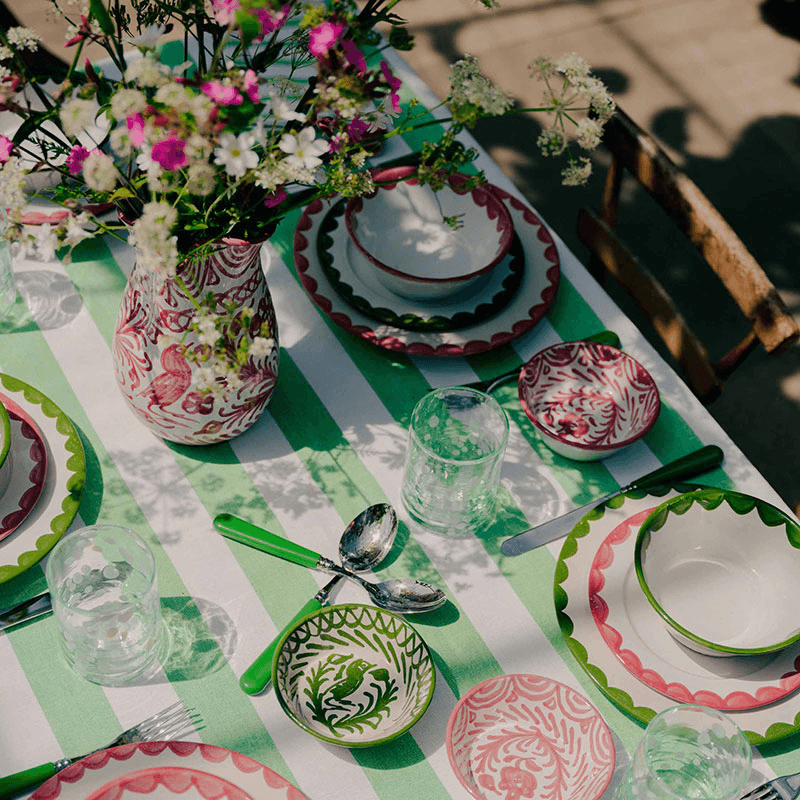 Stripe Tablecloth, W170 x L240cm, Lush Green