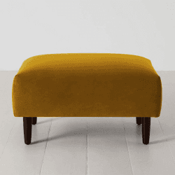Image showing the Model 05 Velvet Ottoman, Mustard product.