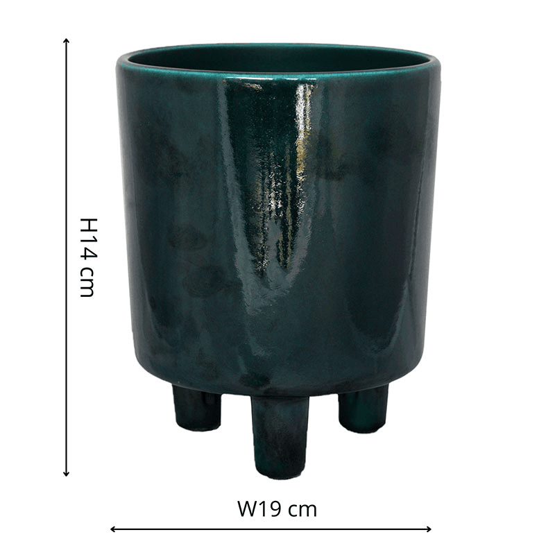 Pisa Planter, H16 x W19 x D19cm, Emerald