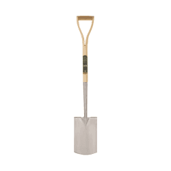 Image showing the Treaded digging spade, H106.5 x W19.5cm, Natural/Silver product.