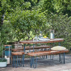Image showing the Borough 5 Piece Furniture Set, Brown/Grey product.