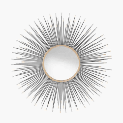 Image showing the Starburst Round Mirror, D80cm, Black product.