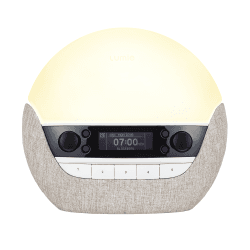 Image showing the Bodyclock Luxe 700FM Alarm Clock, Grey product.