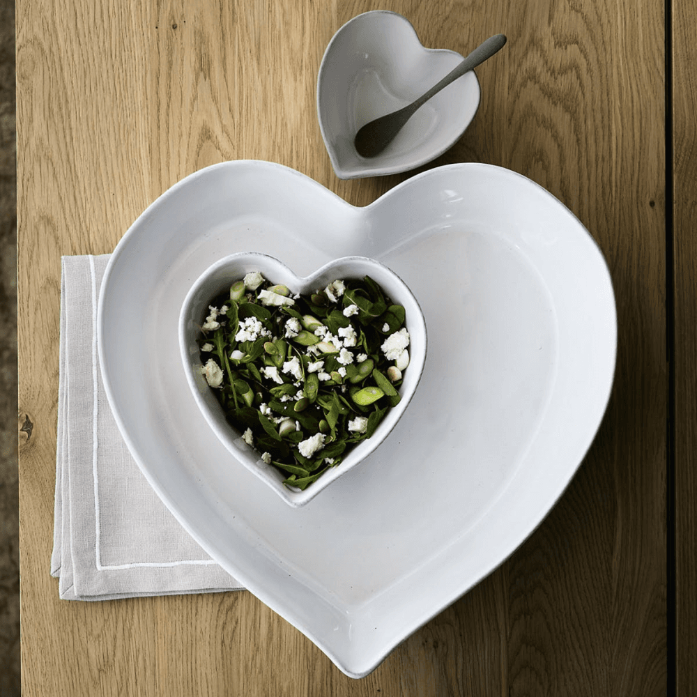 Porto Heart Ramekin, White
