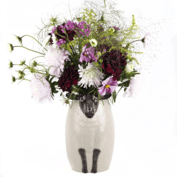 Image showing the Black Faced Suffolk Sheep Flower Vase, H23cm, Black/White product.