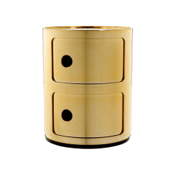 Image showing the Componibili, 2 Door Cabinet, Gold, Gold product.