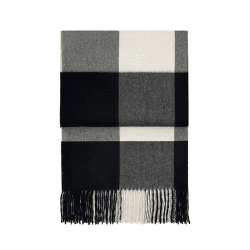 Image showing the Whisper Plaid Throw, H200cm x W130cm, Black/Cream product.