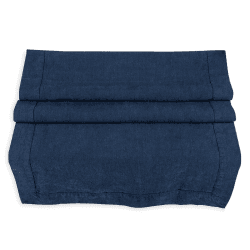 Image showing the Linen Table Runner, Midnight Blue product.