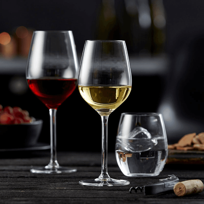 Juvel Set of 4 White Wine Glasses, 380ml, Clear