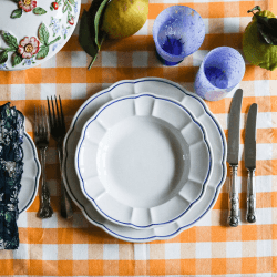 Image showing the Romilly Set of 4 Pasta Dishes, D23.5cm, Blue product.