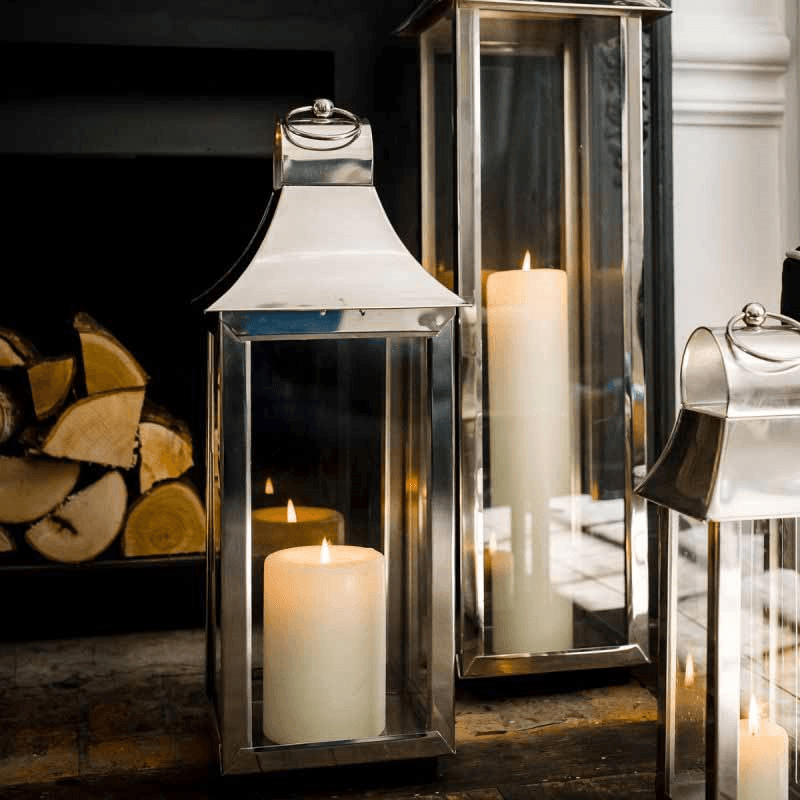 Tonto Lantern, H50cm, Clear/Silver