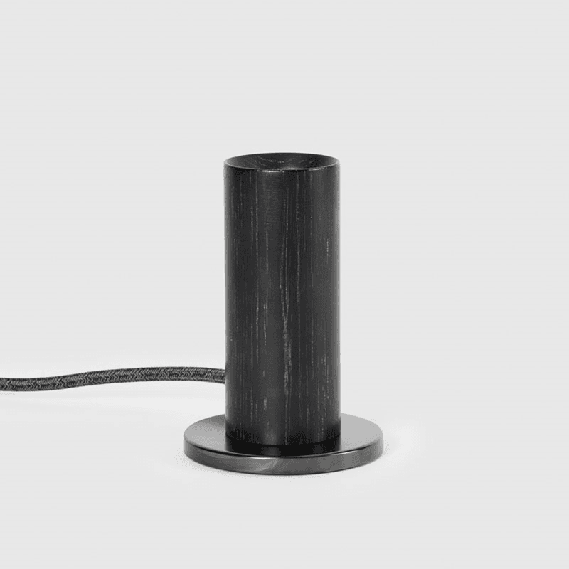 Knuckle Table Lamp with Voronoi I, Blackened Oak