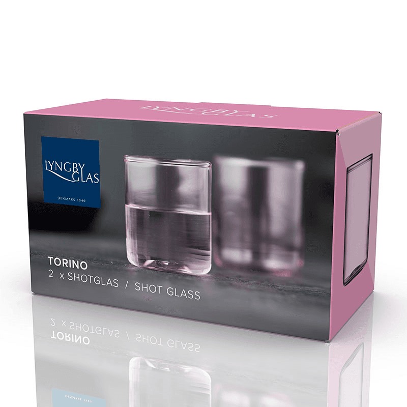 Torino Set of 2 Shot Glasses, 55ml, Pink