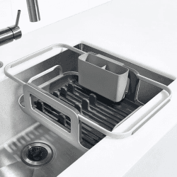 Image showing the Over-The-Sink Aluminium Dish Rack, Stainless Steel product.