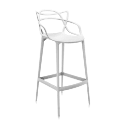 Image showing the Masters Barstool, H99 x W49 x D65 cm, White product.