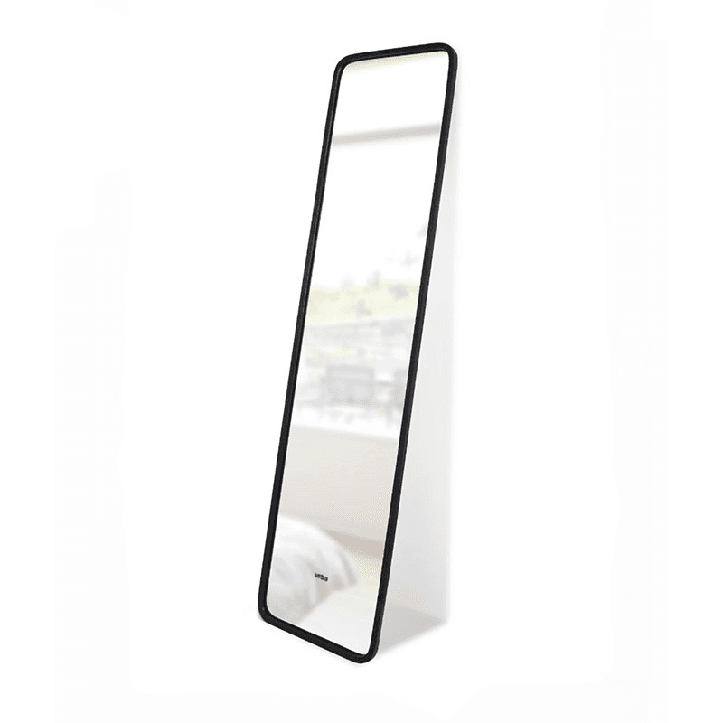 Hub Leaning Mirror, 37 x 157cm, Black
