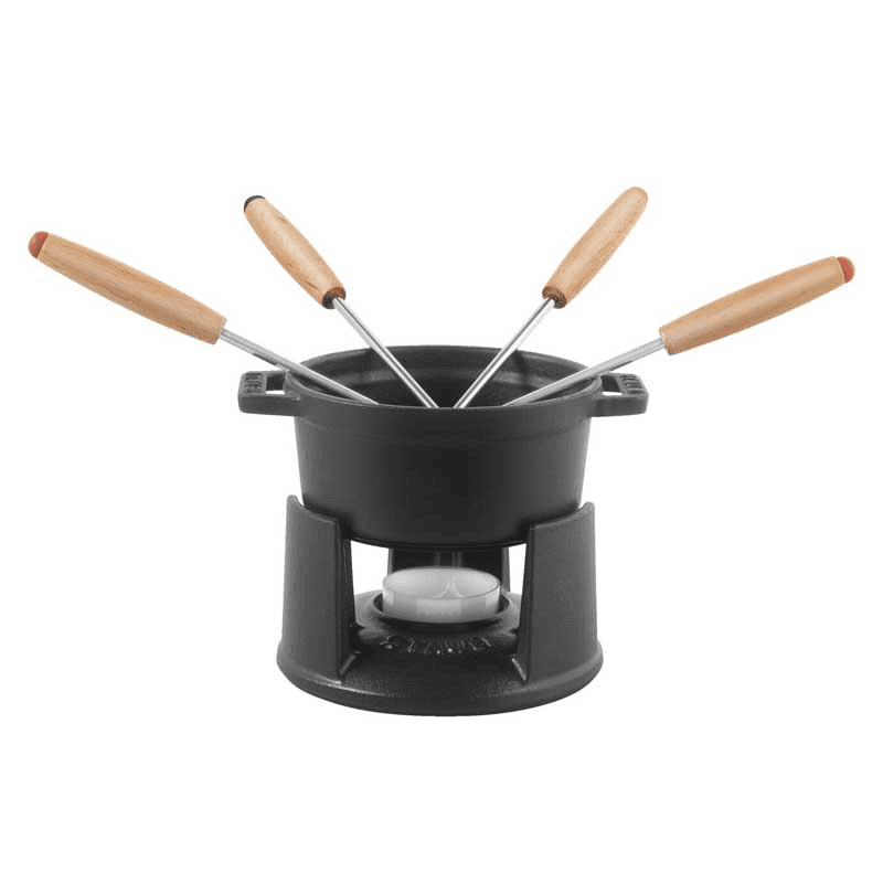 Mini fondue set, 10cm, Black