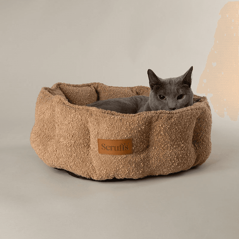 Luxury Boucle Box Bed, 45cm, Desert Tan