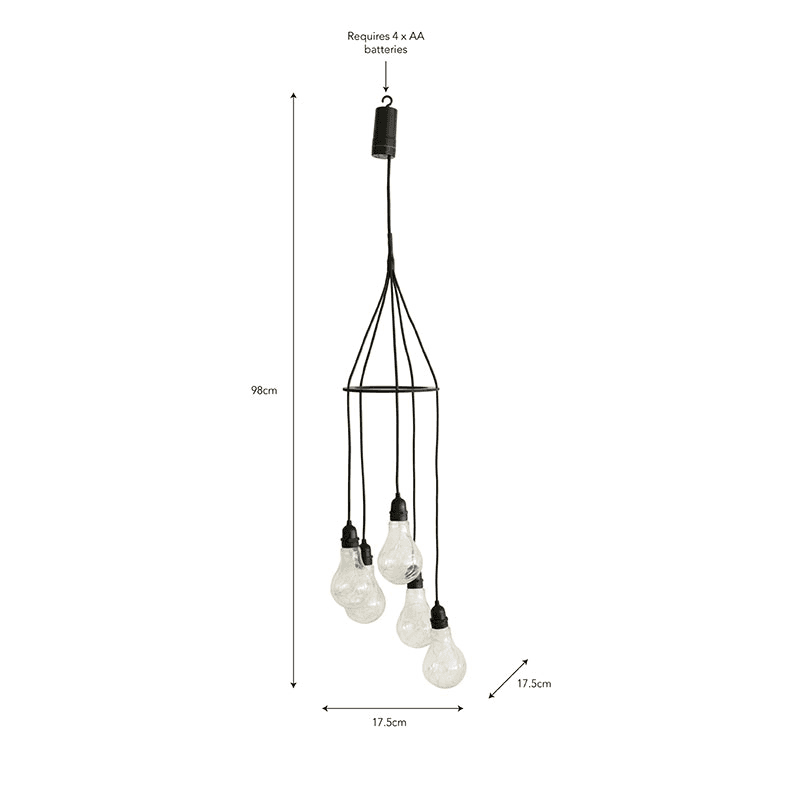 Festoon Cluster Lights, Black