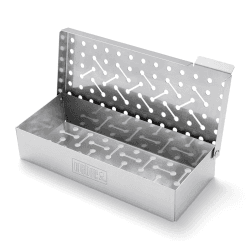 Image showing the Universal Smoker box, H5 x W12 x D24.6cm, Stainless Steel product.