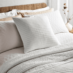 Image showing the Quilted Lines Filled Cushion 55X55, White product.
