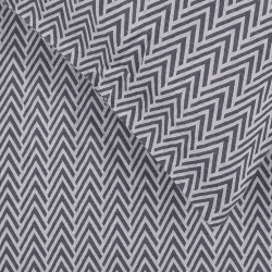 Image showing the Herringbone Standard Pillowcase, Navy Grey product.