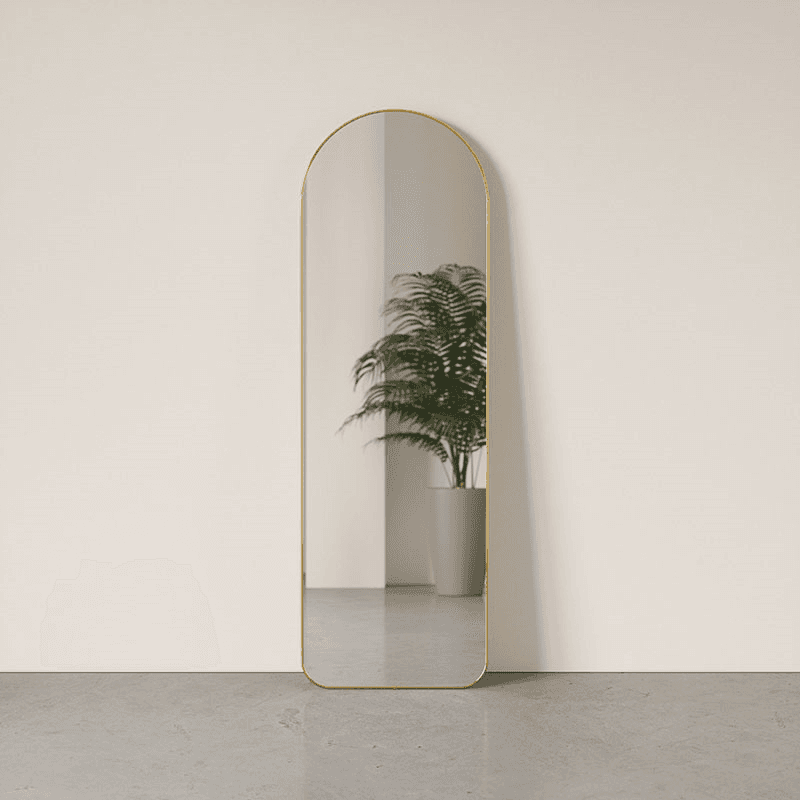 Hubba Arched Leaning Mirror, 51 x 157cm, Brass